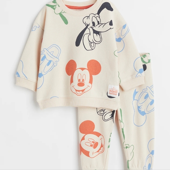 H&M 2PC Infant Printed Mickey Mouse Set - Picture 1 of 9
